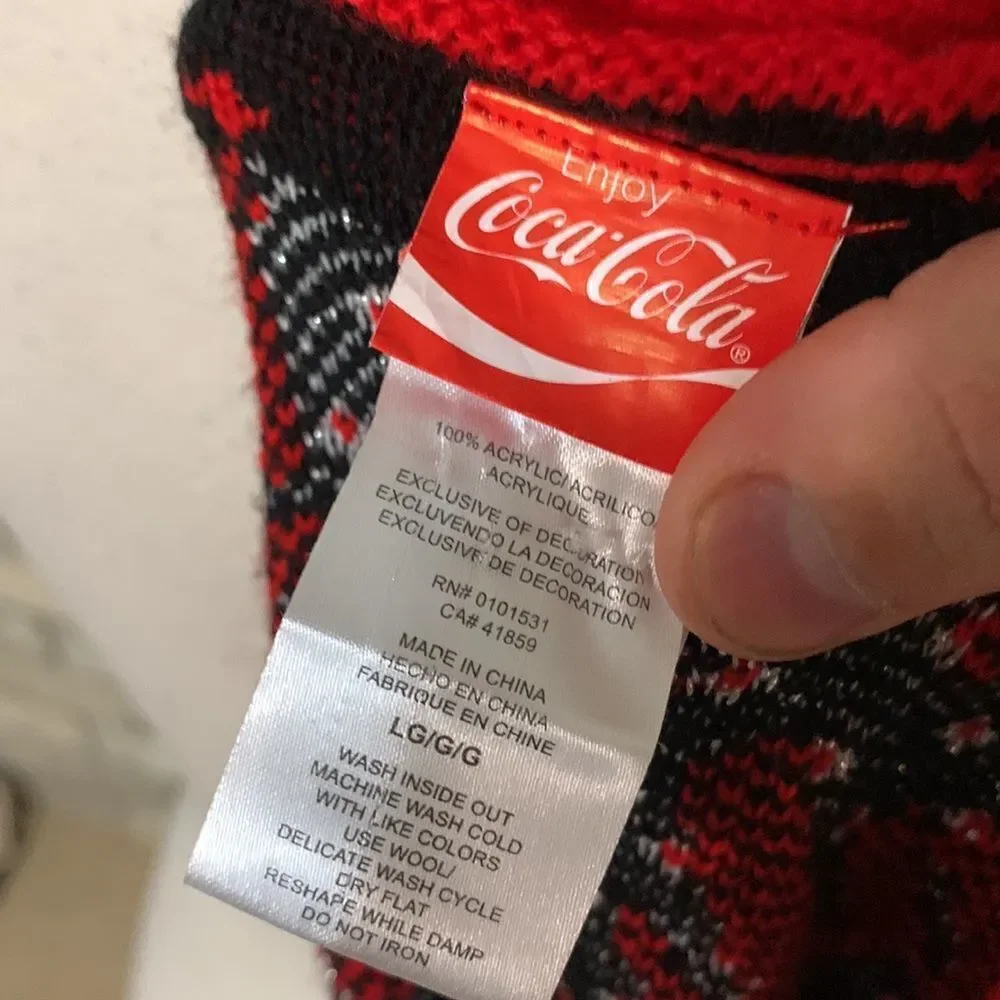 RARE VINTAGE. Coca Cola cardigan women large